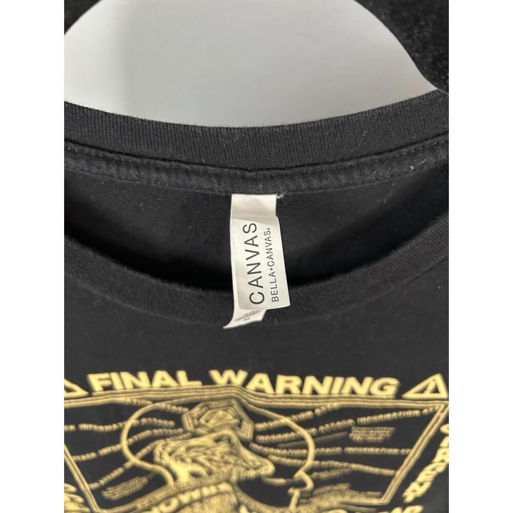 Final Warning “Don’t Read” T-Shirt By Rory Blank Men’s Size XL - Picture 3 of 4